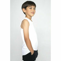 White Asher Tank top by Be Mi Los Angeles, casual sleeveless tank with a relaxed fit, shown on a neutral background.