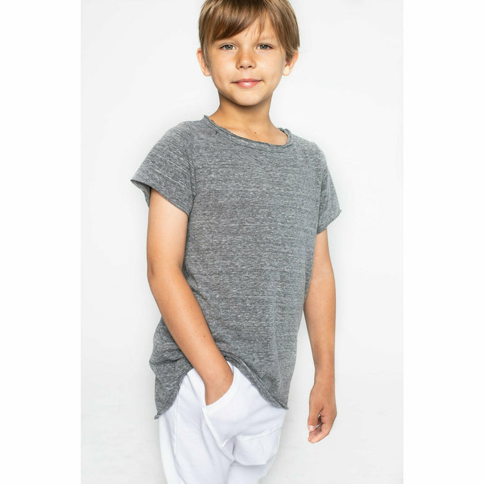 Black Be Mi Los Angeles Asher Tee displayed flat, showing its classic crew neck and soft cotton fabric.