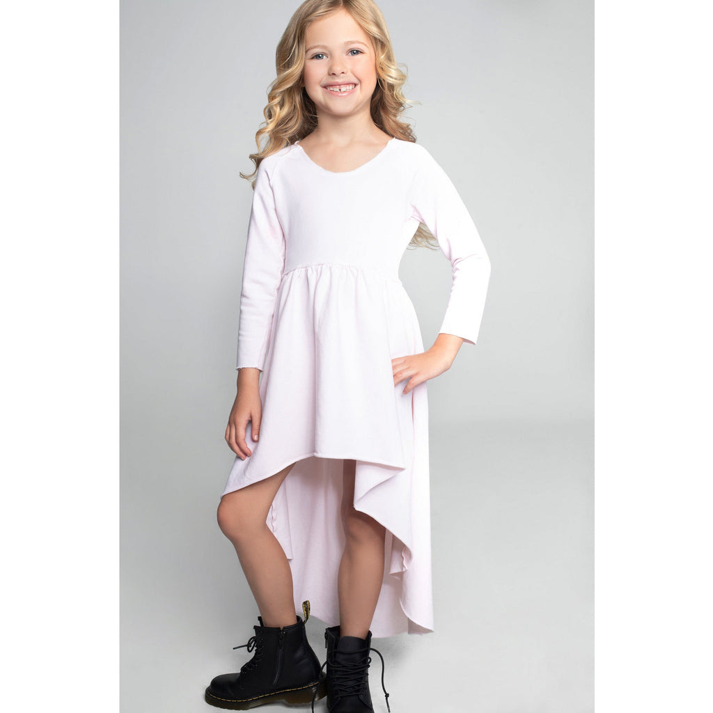 Organic Giselle Dress Long Sleeve Pink - Be Mi Los Angeles