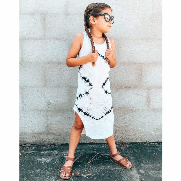 Be Mi Los Angeles Lexi Tank Dress in zebra print, lightweight sleeveless dress with a relaxed fit, perfect for casual wear.