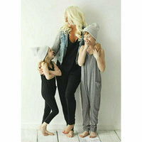 Be Mi Los Angeles women's romper, sleeveless casual romper with a relaxed fit, displayed on a hanger.