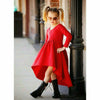 Organic Giselle Dress Long Sleeve Red - Be Mi Los Angeles