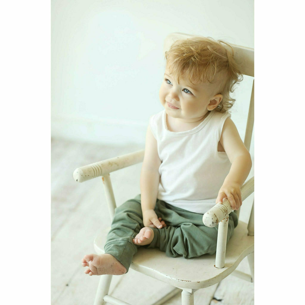 Organic Baby Malibu Joggers Olive - Be Mi Los Angeles