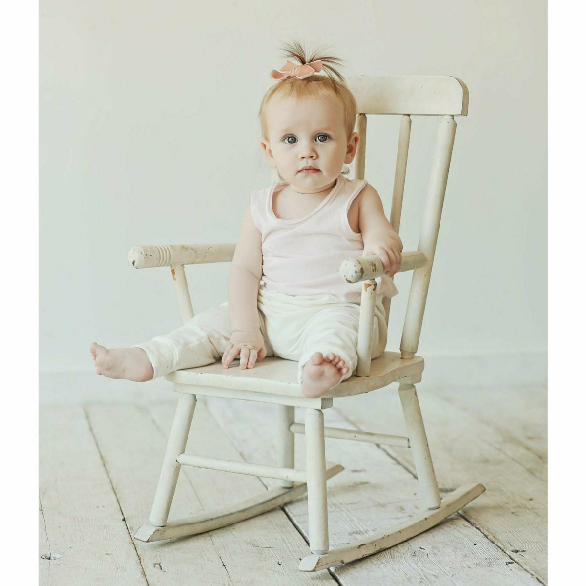 Pink Asher Baby Tank top by Be Mi Los Angeles, soft sleeveless toddler tank with a comfortable fit and simple design.