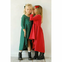 Be Mi Los Angeles Organic Giselle Dress with long sleeves, flowing design, and natural fabric for a stylish, eco-friendly look.
