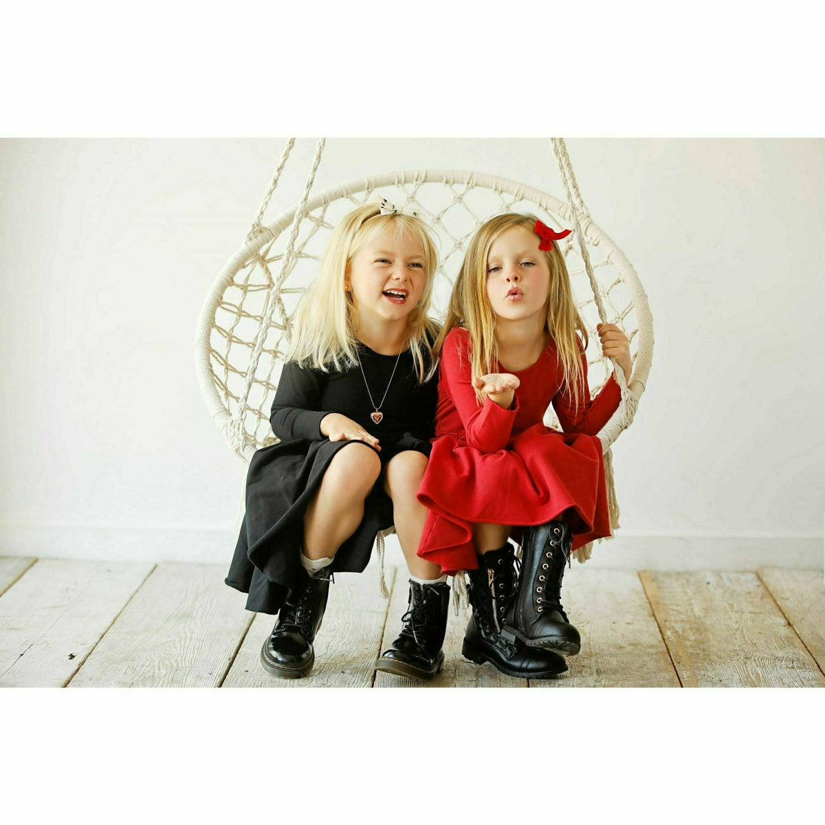 Black organic Giselle dress by Be Mi Los Angeles, long sleeve stylish dress with a comfortable fit and elegant design.