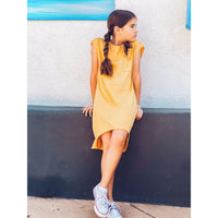 Be Mi Los Angeles Maya Tee Dress, casual short-sleeve dress with a relaxed fit, featuring a soft fabric and stylish design.