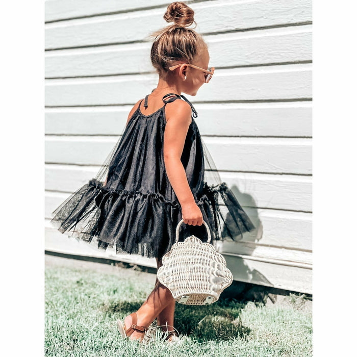 Black Mila Dress by Be Mi Los Angeles, stylish sleeveless dress with a fitted silhouette and elegant design.