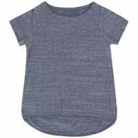 Be Mi Los Angeles Asher Baby Tee in Heather Grey, soft cotton short-sleeve top with a casual, relaxed fit for everyday wear.