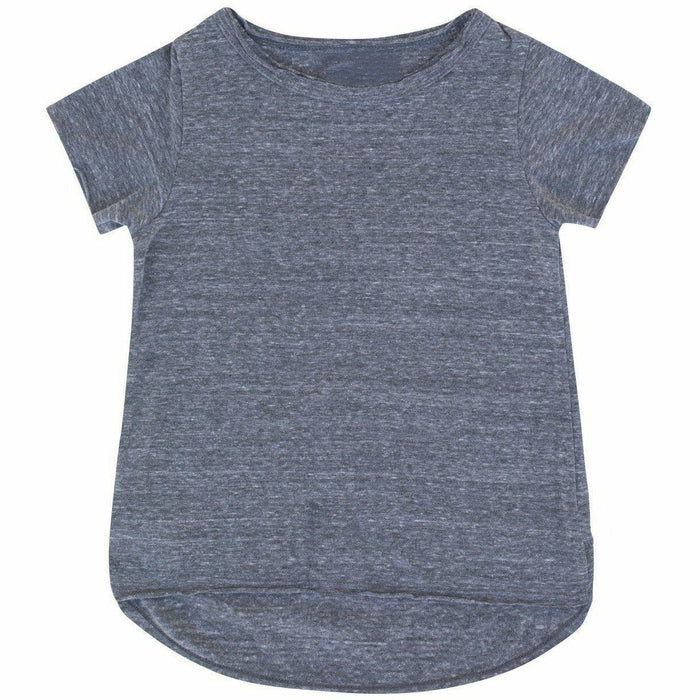 Be Mi Los Angeles Asher Baby Tee in Heather Grey, soft cotton short-sleeve top with a casual, relaxed fit for everyday wear.