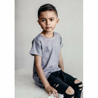 Be Mi Los Angeles Raw Edge Tee, casual men's t-shirt with a raw hem detail, in a soft fabric with a relaxed fit.