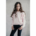 ANASTASIA RUFFLE SLEEVE SWEATSHIRT PINK - Be Mi Los Angeles