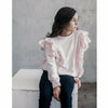 ANASTASIA RUFFLE SLEEVE SWEATSHIRT PINK - Be Mi Los Angeles