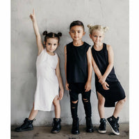 Black Lexi Tank Dress by Be Mi Los Angeles, sleeveless design, casual fit, perfect for summer or everyday wear.