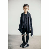 Organic Malibu Joggers by Be Mi Los Angeles in distressed black, featuring a relaxed fit and casual style.