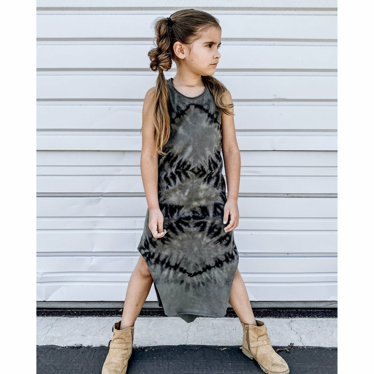 Be Mi Los Angeles Lexi Tank Dress in zebra print, dark color, sleeveless design, lightweight fabric, perfect for casual wear.