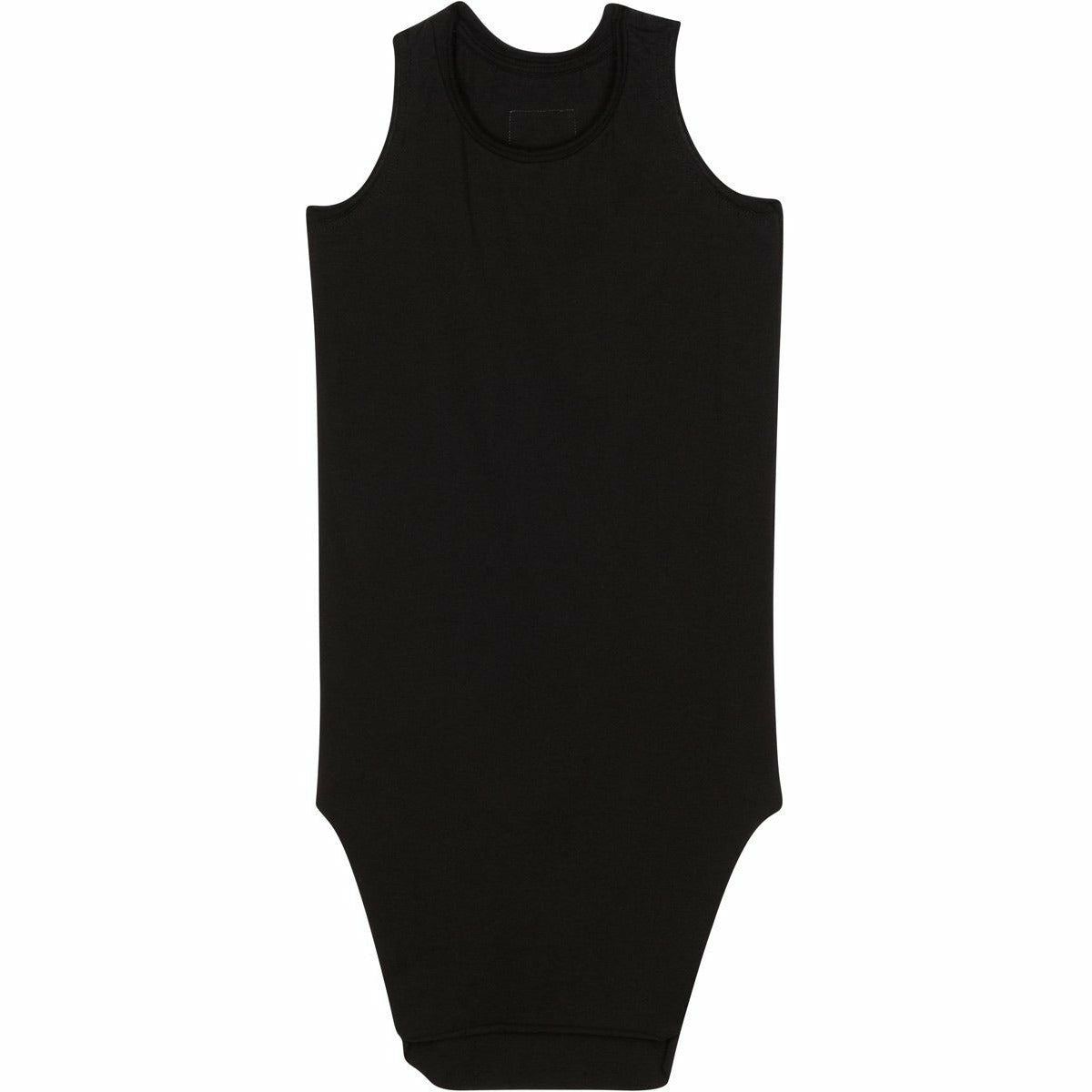 Black Lexi Tank Dress by Be Mi Los Angeles displayed on a model with a sleek, fitted silhouette and simple, stylish design.