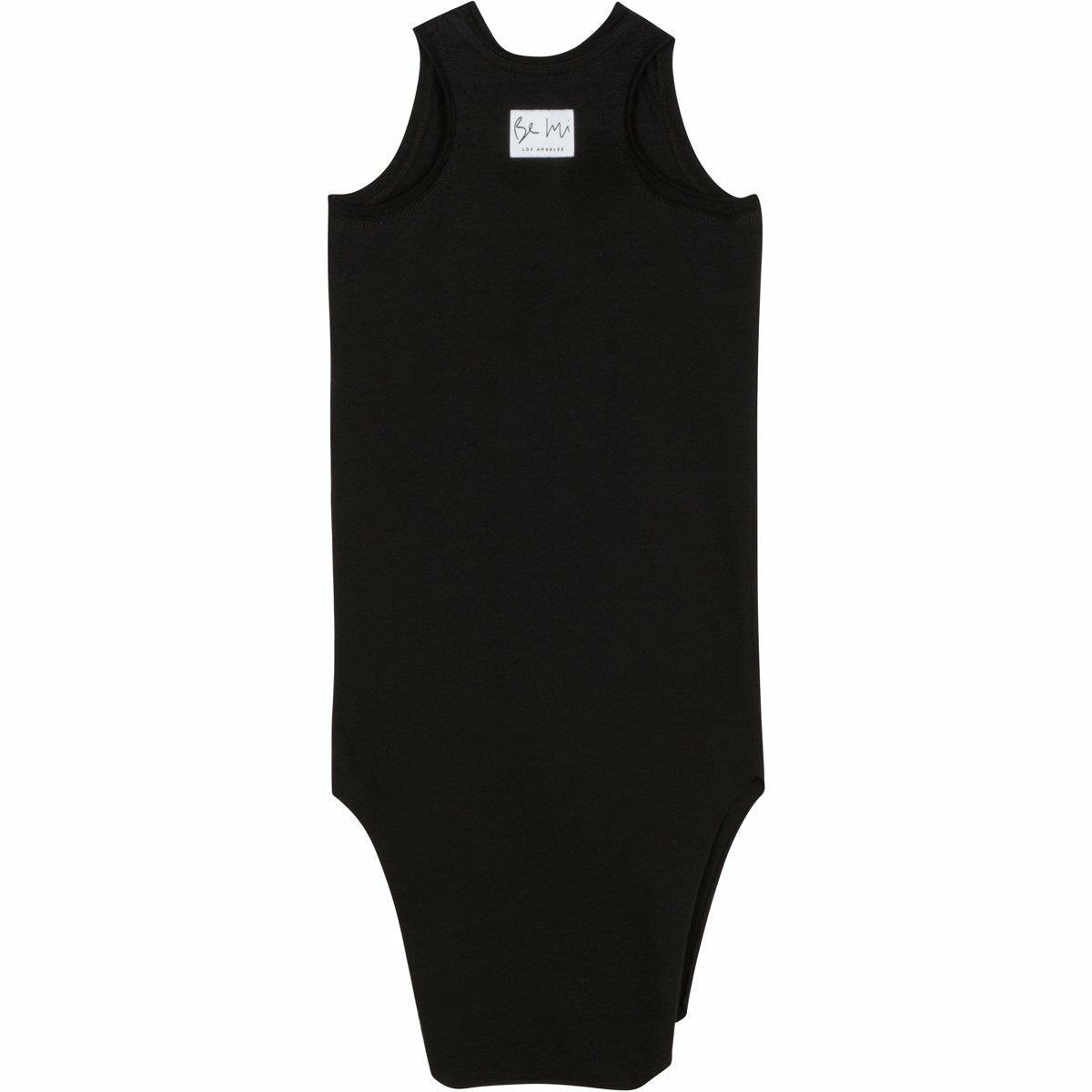 Black Lexi Tank Dress by Be Mi Los Angeles, adult women's sleeveless dress with a fitted tank top style and casual silhouette.
