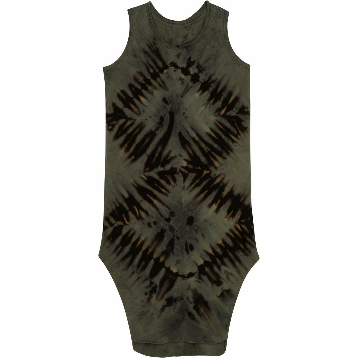 Dark zebra print Lexi Tank Dress by Be Mi Los Angeles, featuring a sleeveless design and relaxed fit.