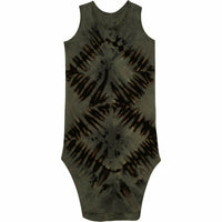 Dark zebra-print Lexi Tank Dress by Be Mi Los Angeles, featuring a sleeveless tank style and flowy silhouette for adults.