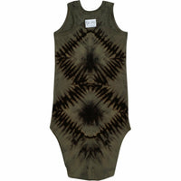 Be Mi Los Angeles Lexi Tank Dress in zebra print, dark color, sleeveless design, lightweight fabric, casual style, front view.