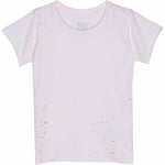 RAW EDGE TEE BURNED OUT HOLES PINK - Be Mi Los Angeles
