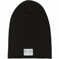 Organic oversized beanie by Be Mi Los Angeles, soft knit fabric, in a relaxed fit, shown in a cozy, natural style.
