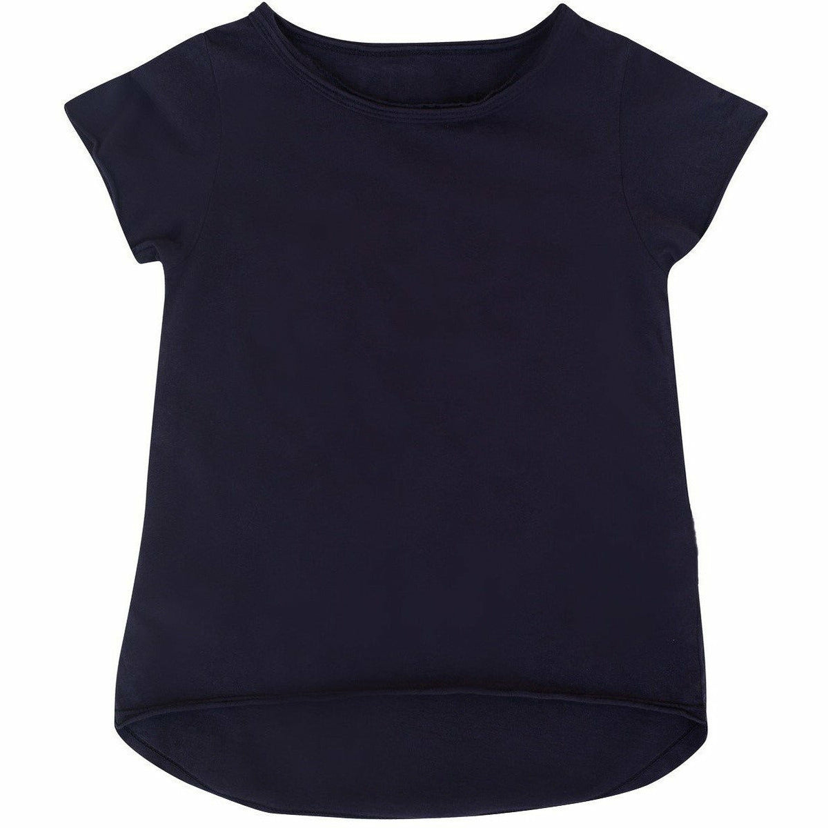 Navy Asher Baby Tee by Be Mi Los Angeles featuring a simple, stylish cotton t-shirt for babies with a comfortable fit.