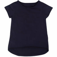 Navy Asher Baby Tee by Be Mi Los Angeles featuring a simple, stylish cotton t-shirt for babies with a comfortable fit.