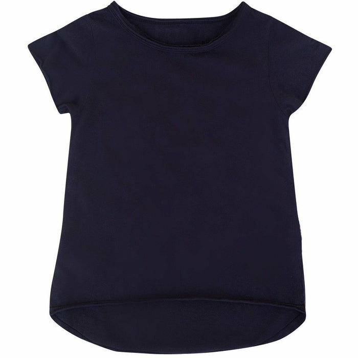 Navy Asher Baby Tee by Be Mi Los Angeles featuring a simple, stylish cotton t-shirt for babies with a comfortable fit.