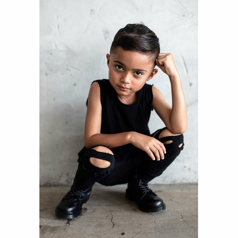 RAW EDGE TANK TOP BLACK - Be Mi Los Angeles