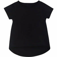 Black Asher baby tee by Be Mi Los Angeles featuring a casual, fitted design, perfect for stylish everyday wear.