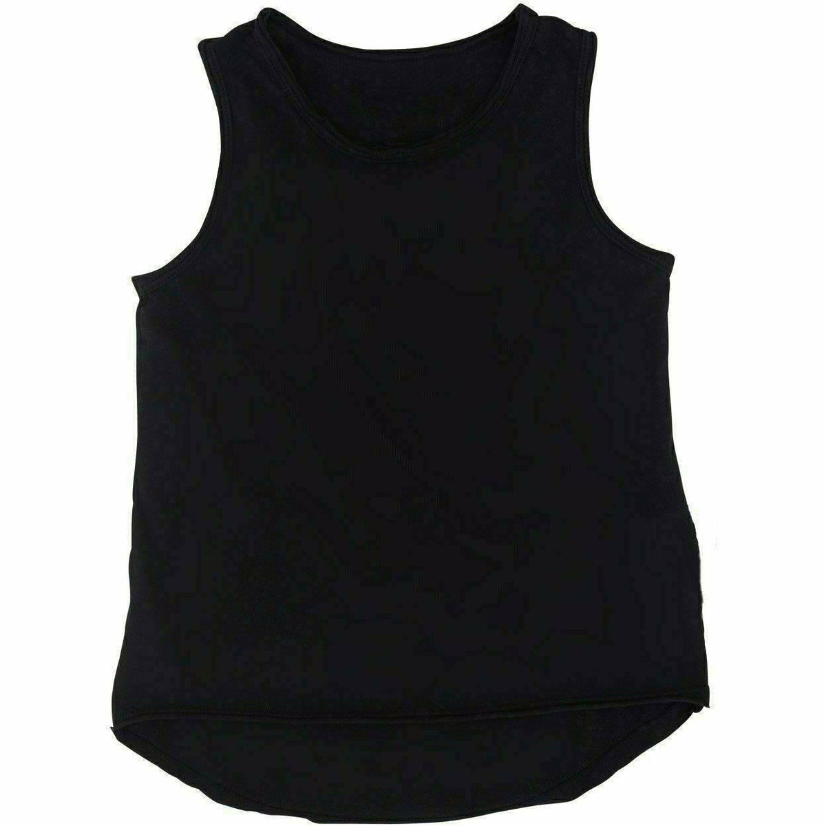 Black Asher Baby Tank Top by Be Mi Los Angeles, soft cotton sleeveless shirt for infants, front view with simple design.