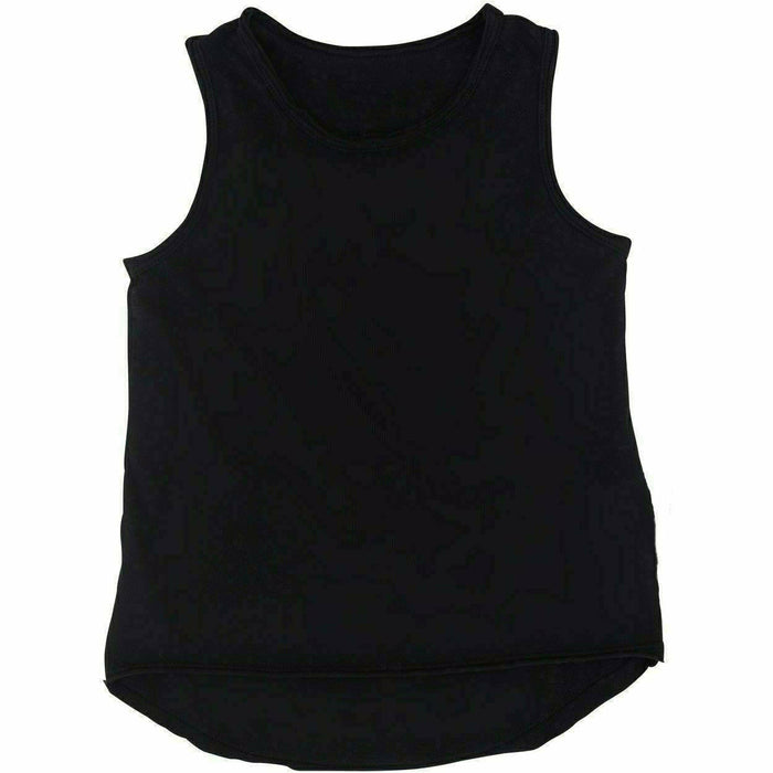 Black Asher Baby Tank Top by Be Mi Los Angeles, soft cotton sleeveless shirt for infants, front view with simple design.