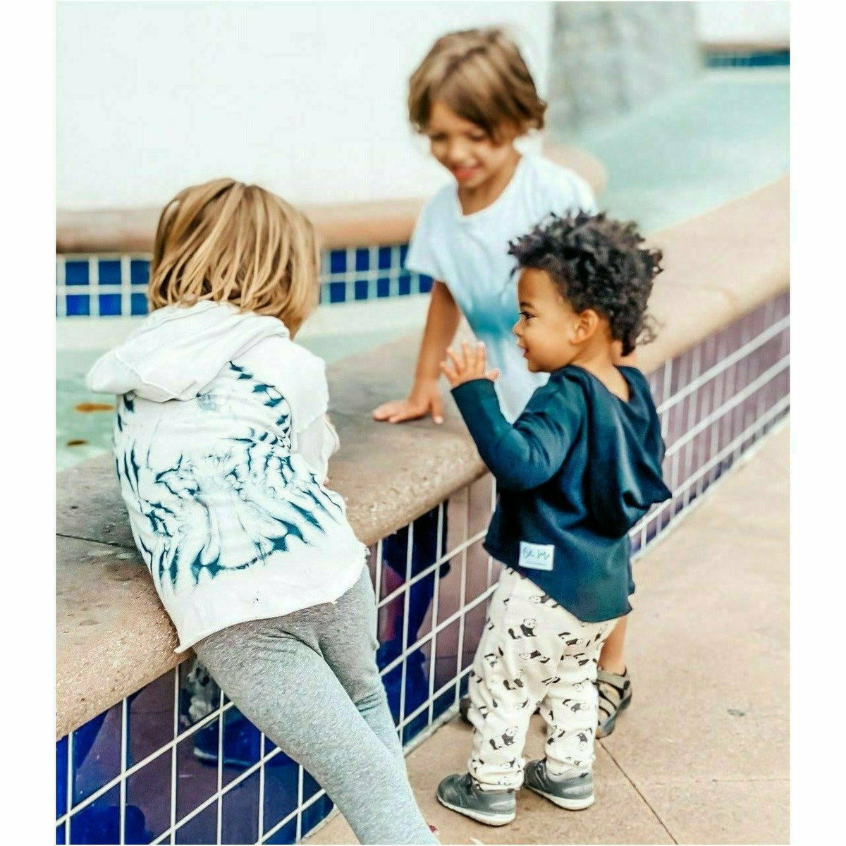 Organic Baby Benji Hoodie in black by Be Mi Los Angeles, featuring a cozy, soft hoodie with a cute baby fit.