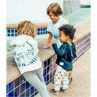 Organic Baby Benji Hoodie in black by Be Mi Los Angeles, featuring a cozy, soft hoodie with a cute baby fit.