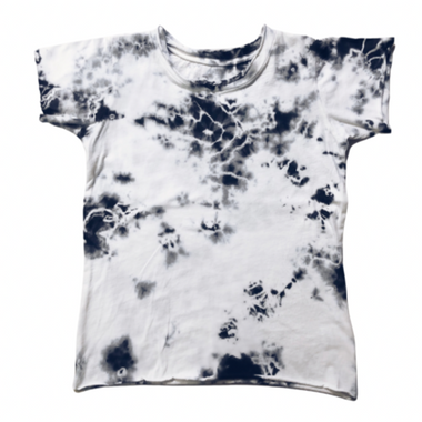 Baby Tee Marble Tie Dye Black/White - Be Mi Los Angeles