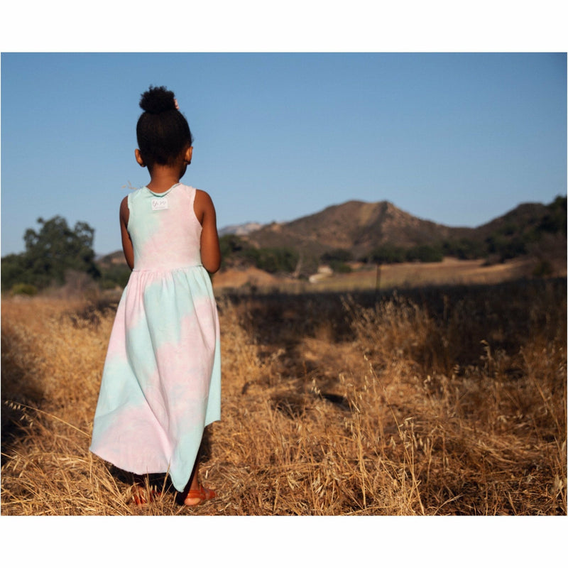 ORGANIC GISELLE DRESS COTTON CANDY TIE DYE - Be Mi Los Angeles