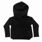 organic soft baby hoodie black