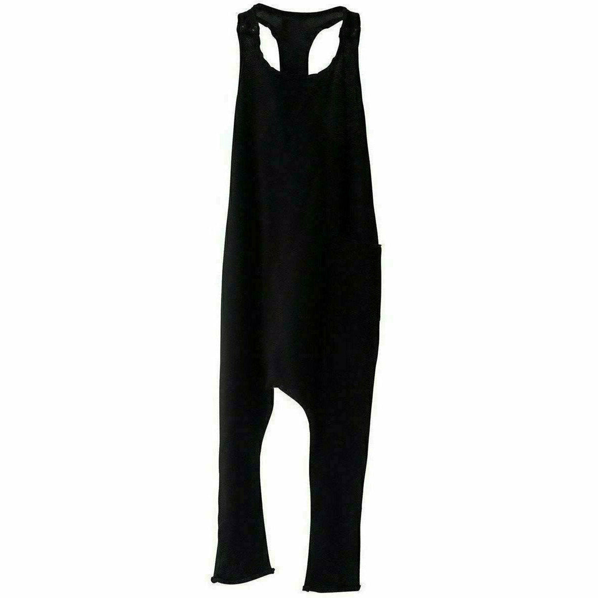Black Be Mi Los Angeles romper displayed on a hanger, featuring a stylish and comfortable one-piece design for casual wear.