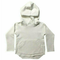 Be Mi Los Angeles organic baby Benji hoodie in cream, soft cotton sweatshirt for infants with cozy, comfortable fit.