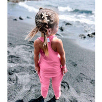 Be Mi Los Angeles Bubble Gum romper, stylish one-piece romper for women, shown in a vibrant, playful design.