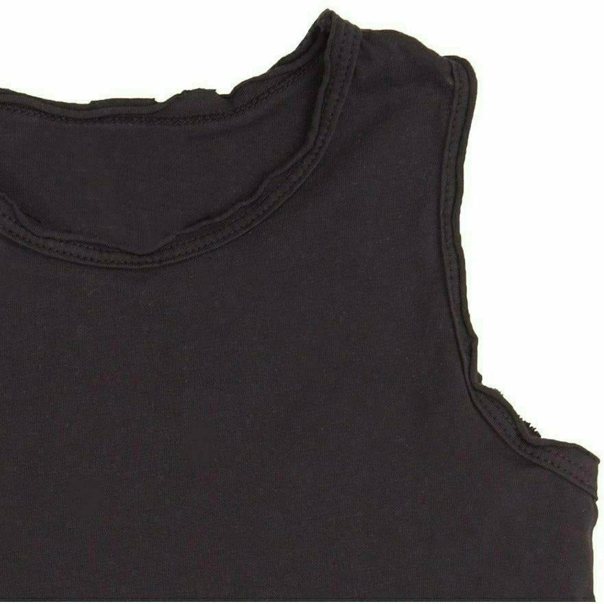 Black Asher baby tank top by Be Mi Los Angeles, soft cotton sleeveless top for infants with a comfortable fit.