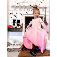 Organic Giselle Dress by Be Mi Los Angeles, long sleeve ombré dress with flowing fabric and stylish design.