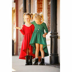 Organic Giselle Dress Long Sleeve Green - Be Mi Los Angeles