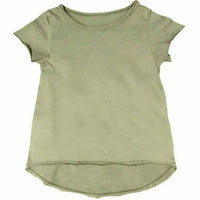 Olive green Be Mi Los Angeles Asher Tee displayed on a hanger with a casual, soft fabric appearance.