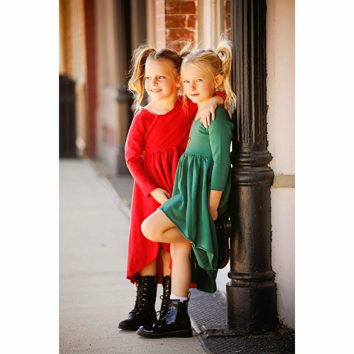 Organic Giselle Dress by Be Mi Los Angeles featuring long sleeves and a flowing, elegant design perfect for casual or formal wear.