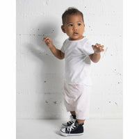 Heather grey Asher Baby Tee by Be Mi Los Angeles, casual short-sleeve top with a relaxed fit and soft fabric.