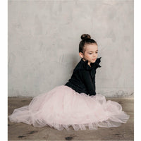 Pink ballerina skirt from Be Mi Los Angeles featuring soft fabric and a flowing design, perfect for dance or casual wear.