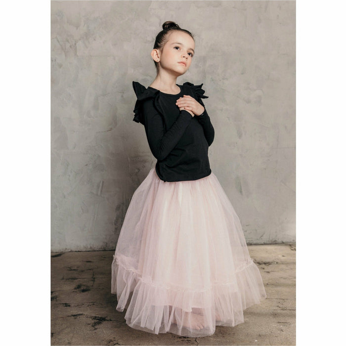 Pink Ballerina Skirt by Be Mi Los Angeles, shown with flowing fabric and ballet-inspired design.